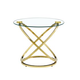 80X80X45CM ROUND CLEAR COFFEE TABLE