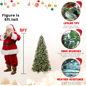 4ft PE PVC Tree Red Fruit 35pcs Pine Cone 35pcs (Option: 5feet PVC hard velvet t)