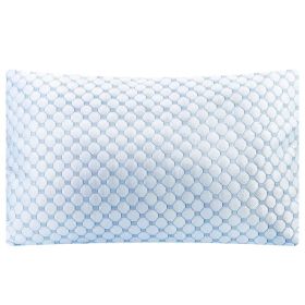 Bed Pillows Cooling Memory Foam Pillow Ventilated With Cooling Gel Infused Memory Foam Heat Reducing Cooling Fiber Breathable Machine Washable (Option: King 1Pc)