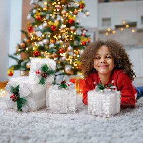 White Christmas Lighting Gift Box (Option: MultiColor)